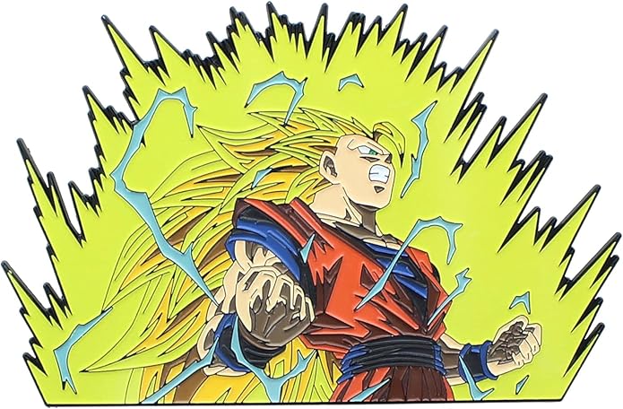 DRAGON BALL Z 5 5 INCH MAGNETIC PIN SUPER SAIYAN GOKU
