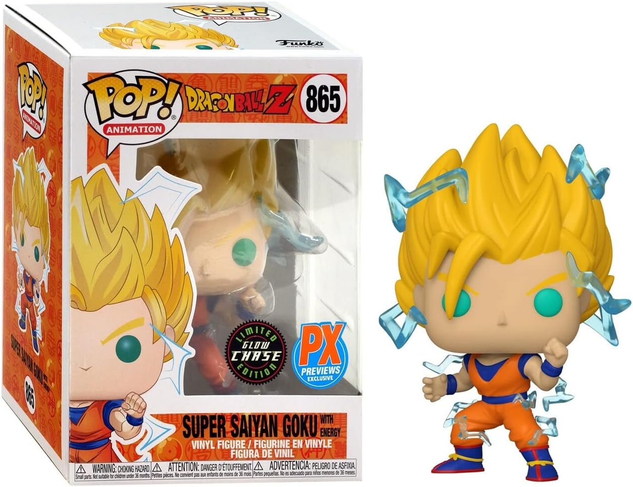 FUNKO POP DBZ SUPER SAIYAN GOKU W/ ENERGY PX #865