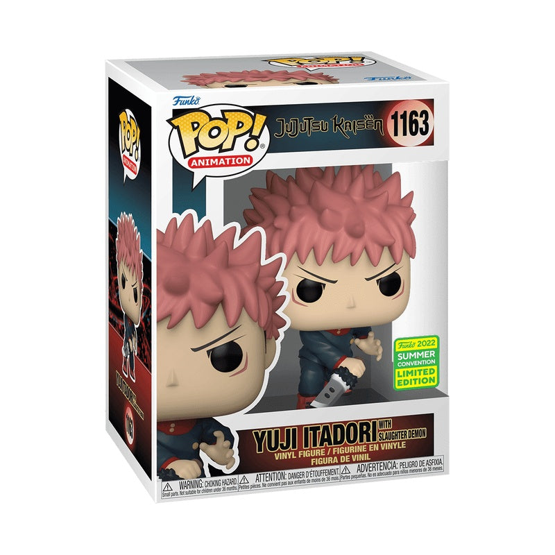 FUNKO POP JJK YUJI ITADORI W/ SLAUGHTER DEMON SC2022 #1163