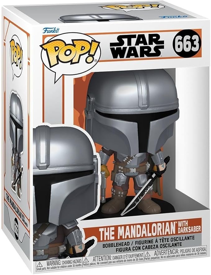 FUNKO POP SW THE MANDALORIAN WITH DARKSABER #663