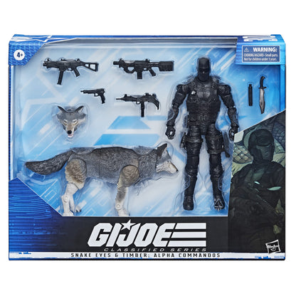 GI JOE CLASSIFIED SERIES SNAKE EYES Y TIMBER ALPHA COMMANDOS