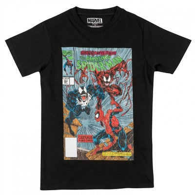 MARVEL SPIDER MAN CARNGE CONCLUSION GRAY T SHIRT LARGE PX