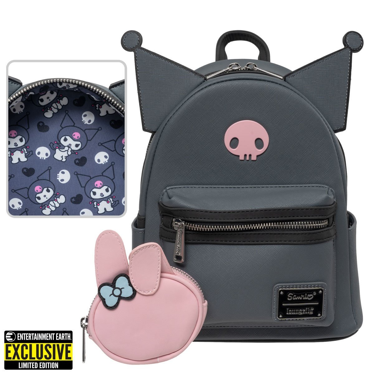 Kuromi and Melody Best Friends Forever Mini-Backpack with Coin Purse
