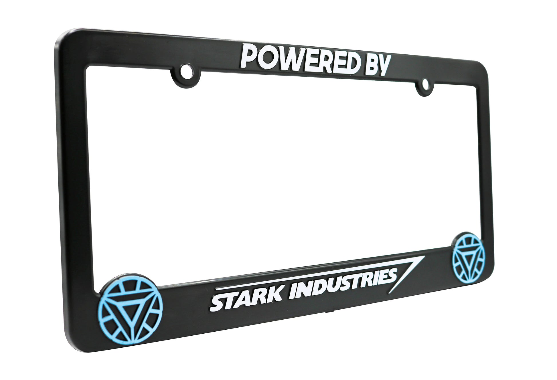 LICENSE PLATE FRAME STARK INDUSTRIES  POWERED BY STARK INDUSTRIES