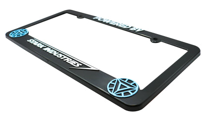 LICENSE PLATE FRAME STARK INDUSTRIES  POWERED BY STARK INDUSTRIES