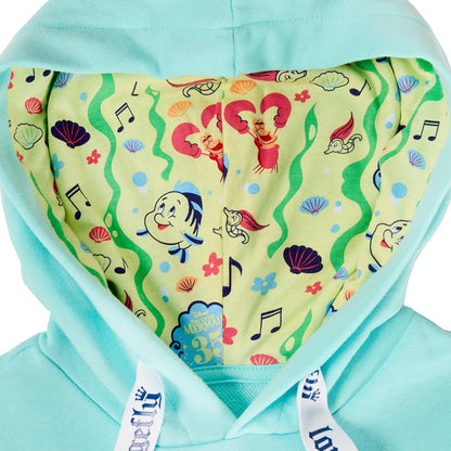 LOUNGEFLY DISNEY THE LITTLE MERMAID 35TH ANNIVERSARY HOODIE