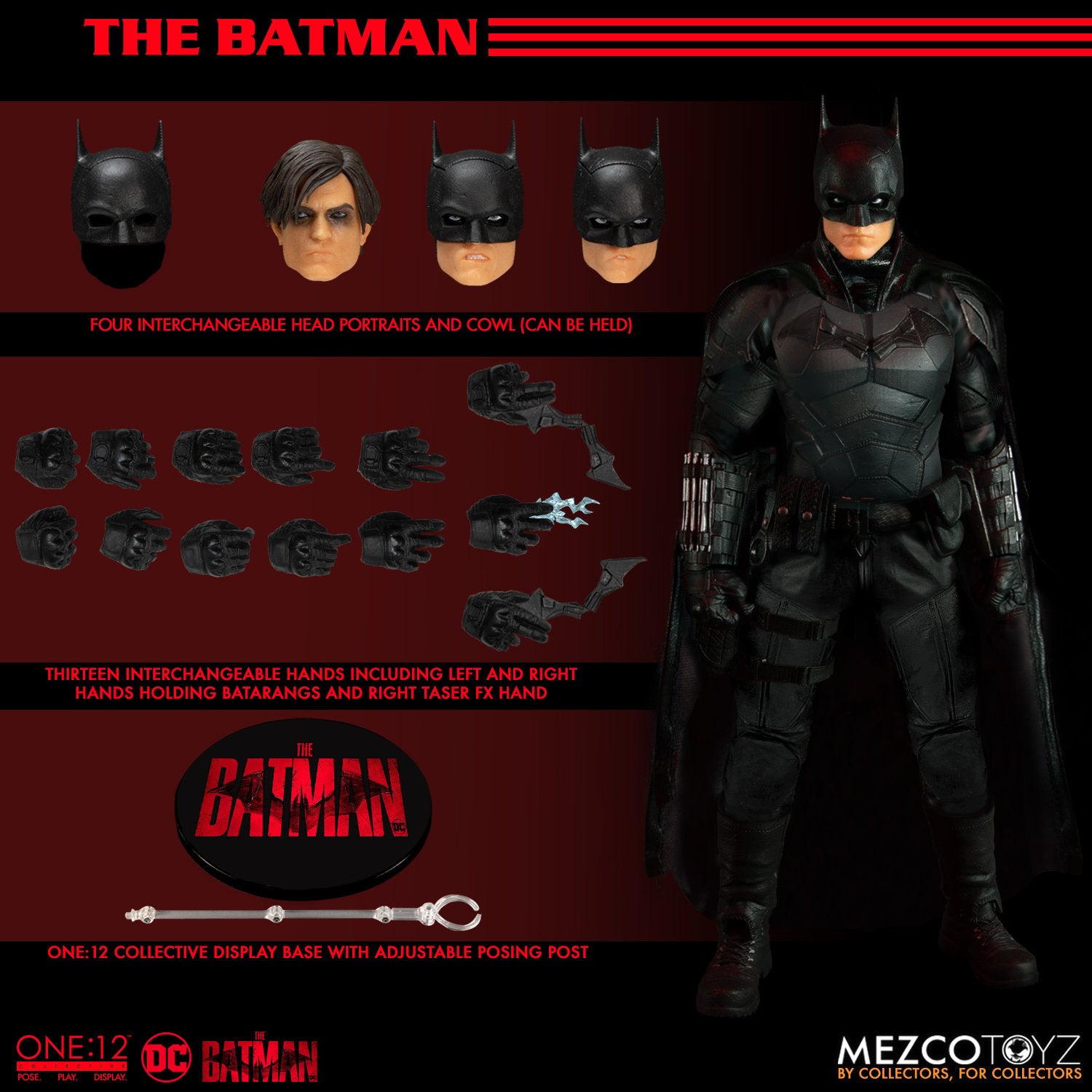 MEZCO DC THE BATMAN ROBET PATTINSON