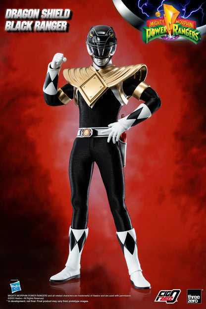 MIGHTY MORPHIN POWER RANGERS FIGZERO DRAGON SHIELD BLACK RANGER 1/6