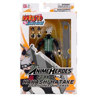 NARUTO ANIME HEROES KAKASHI FOURTH GREAT NINJA WAR FIGURE