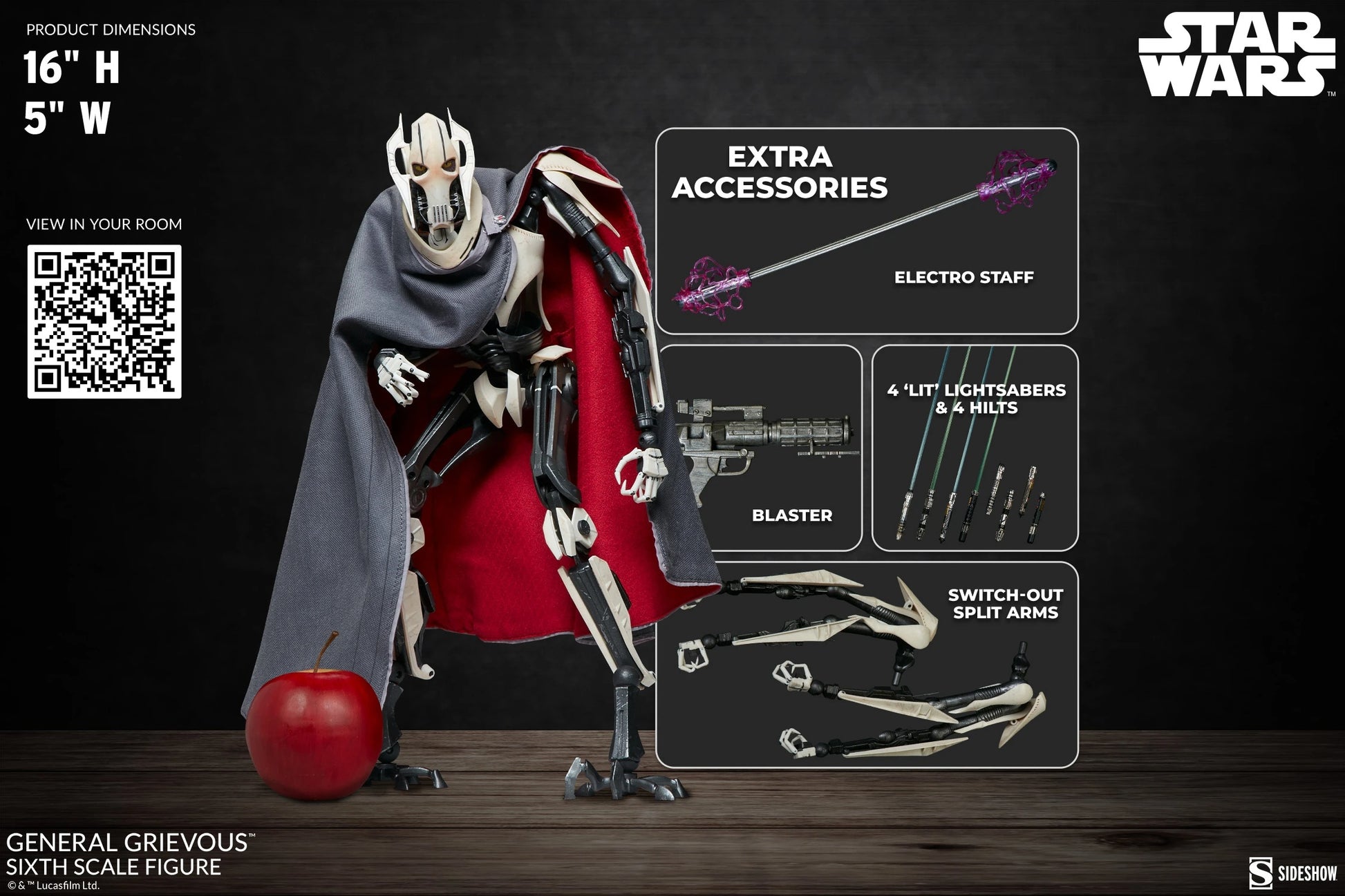 SIXTH SCALE FIGURE GENERAL GRIEVOUS