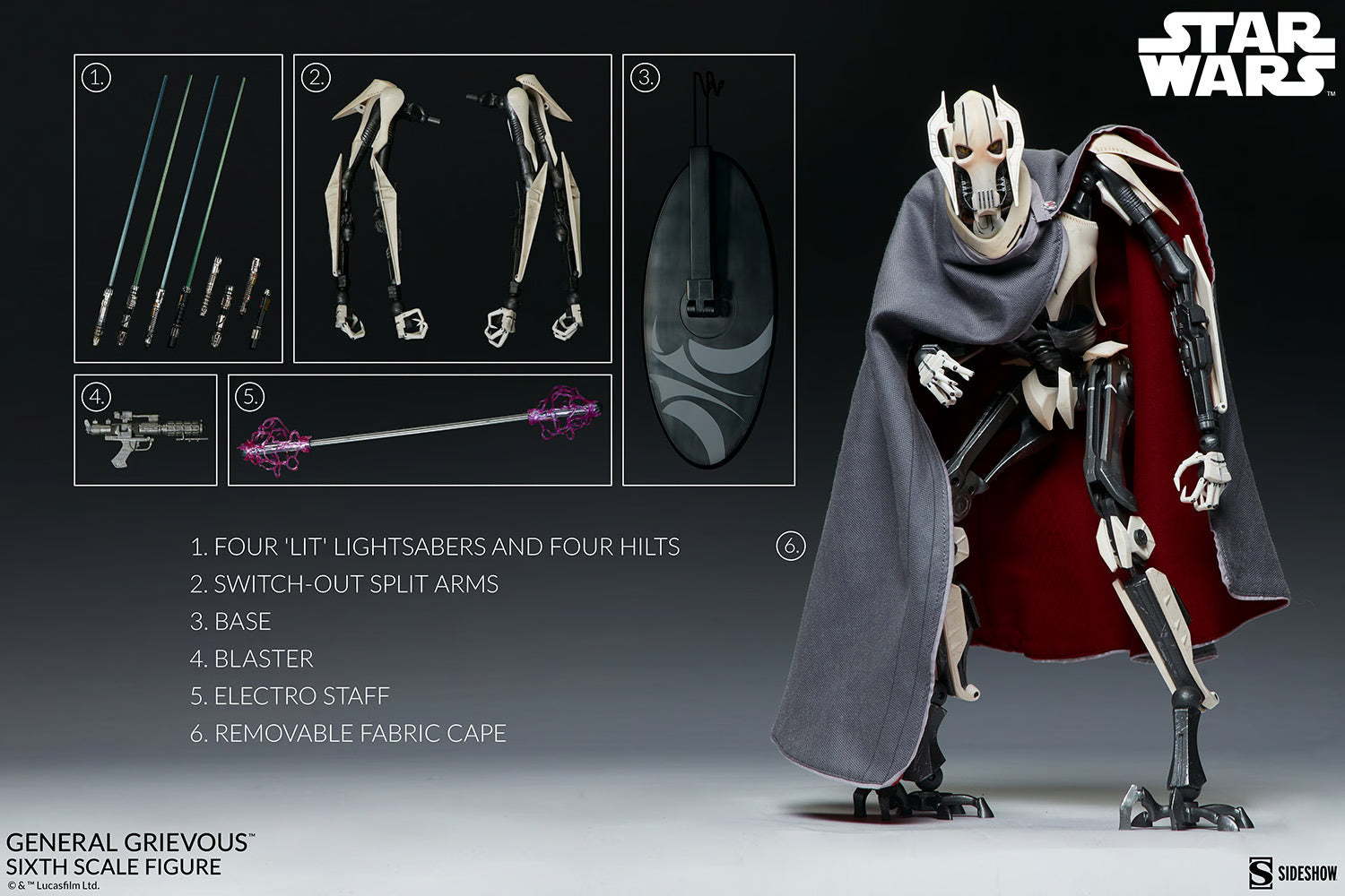 SIXTH SCALE FIGURE GENERAL GRIEVOUS