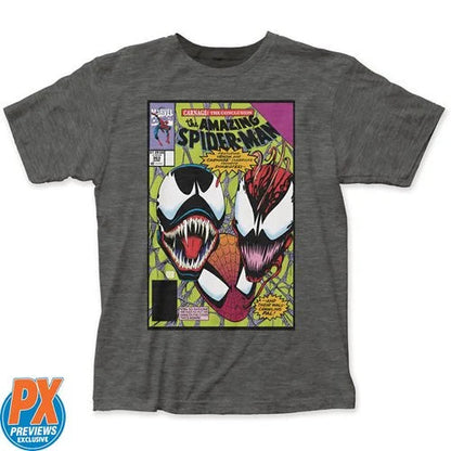 MARVEL SPIDER MAN CARNGE CONCLUSION GRAY T SHIRT SMALL