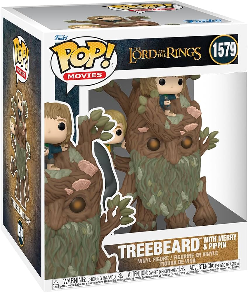 THE LORD OF THE RINGS TREEBEARD WITH MERRY AND PIPPIN SUPER FUNKO POP! VINY