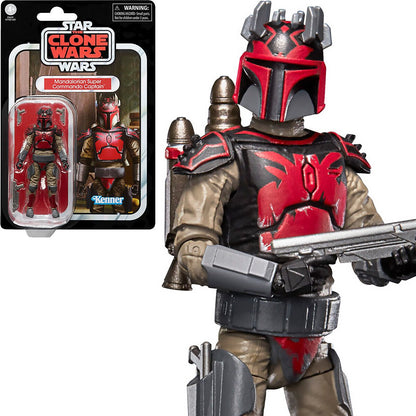 THE VINTAGE COLLECTION THE CLONE WARS MANDALORIAN SUPER COMMANDO CAPTAIN