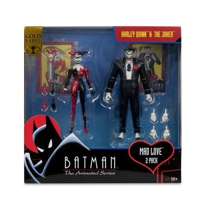 HARLEY QUINN AND THE JOKER MAD LOVE  2-PACK & COMIC - GOLD LABEL EXCLUSIVE