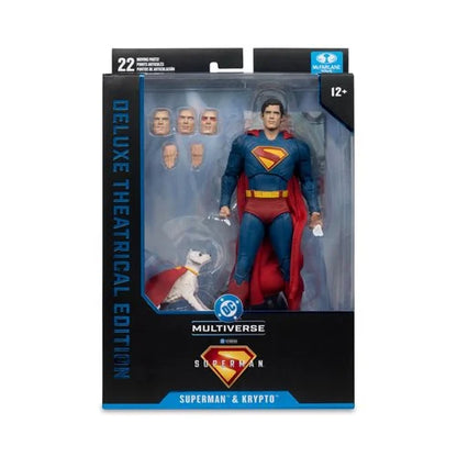 DC MULTIVERSE THEATRICAL DELUXE WAVE 1 SUPERMAN MOVIE SUPERMAN AND KRYPTO