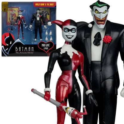 HARLEY QUINN AND THE JOKER MAD LOVE  2-PACK & COMIC - GOLD LABEL EXCLUSIVE