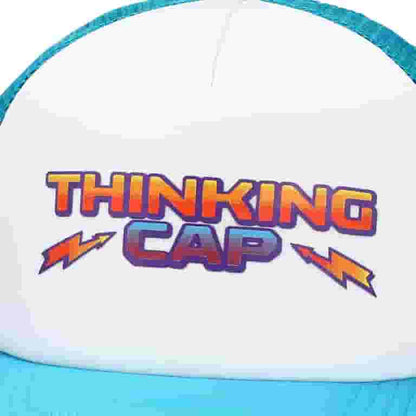 TRUCKER HAT STRANGER THINGS NETFLIX SERIES BLUE Y  WHITE THINKING HAT