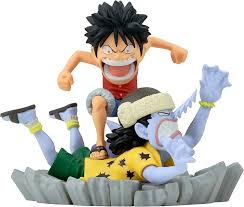 ONE PIECE MONKEY D. LUFFY AND GOING MERRY WORLD COLLECTABLE FIGURE LOG STOR