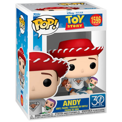 TOY STORY 30TH ANNIVERSARY ANDY WITH BUZZ LIGHTYEAR AND WOODY FUNKO POP! VI