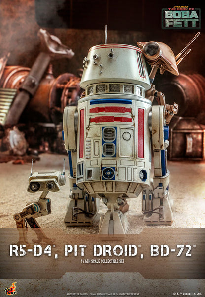 STAR WARS THE BOOK OF BOBA FEET  R5 D4 PIT DROID AND BD 72