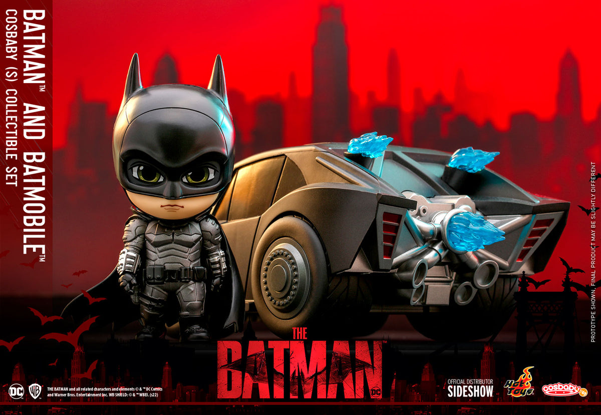 Hot Toys Cosbaby Batman and Batmobile