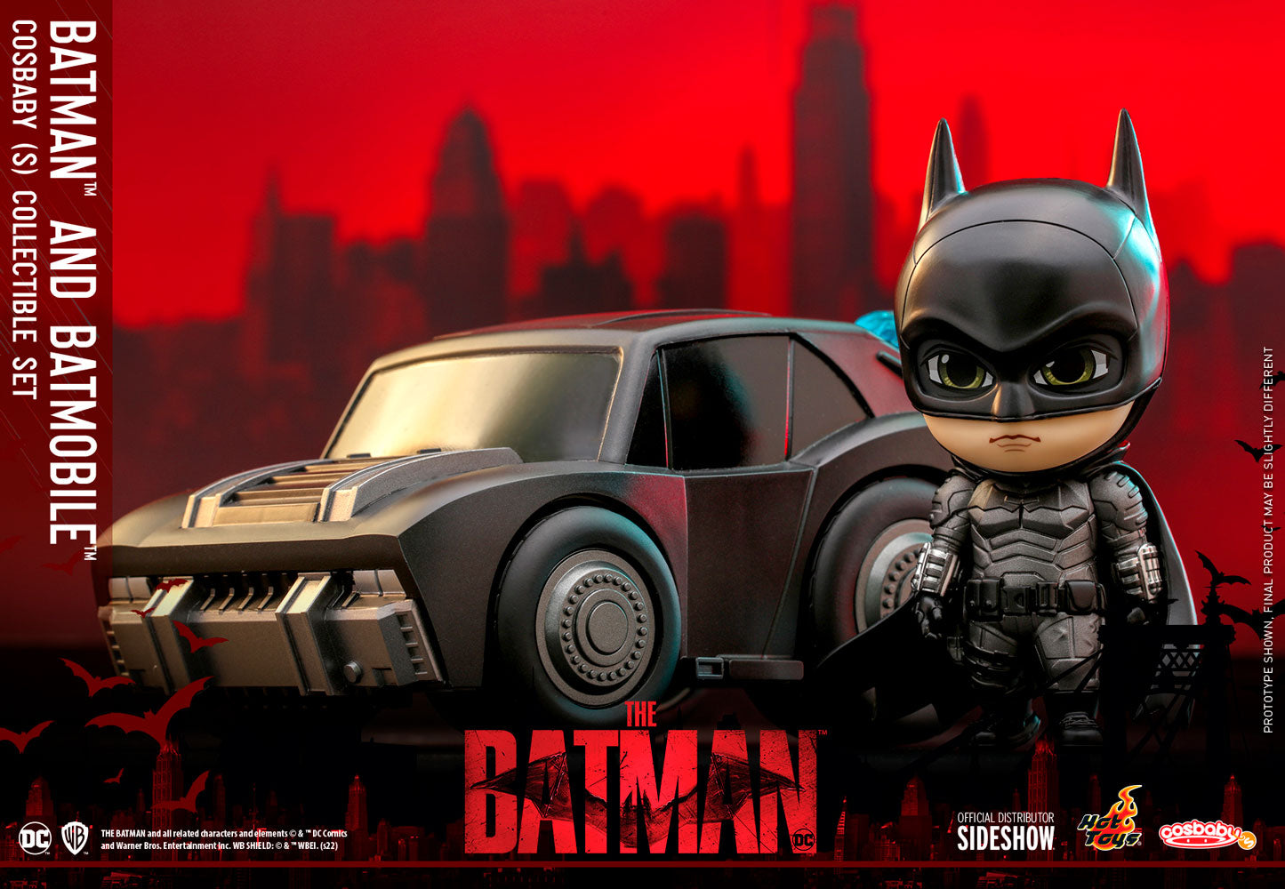 Batman and Batmobile (Cosbaby)