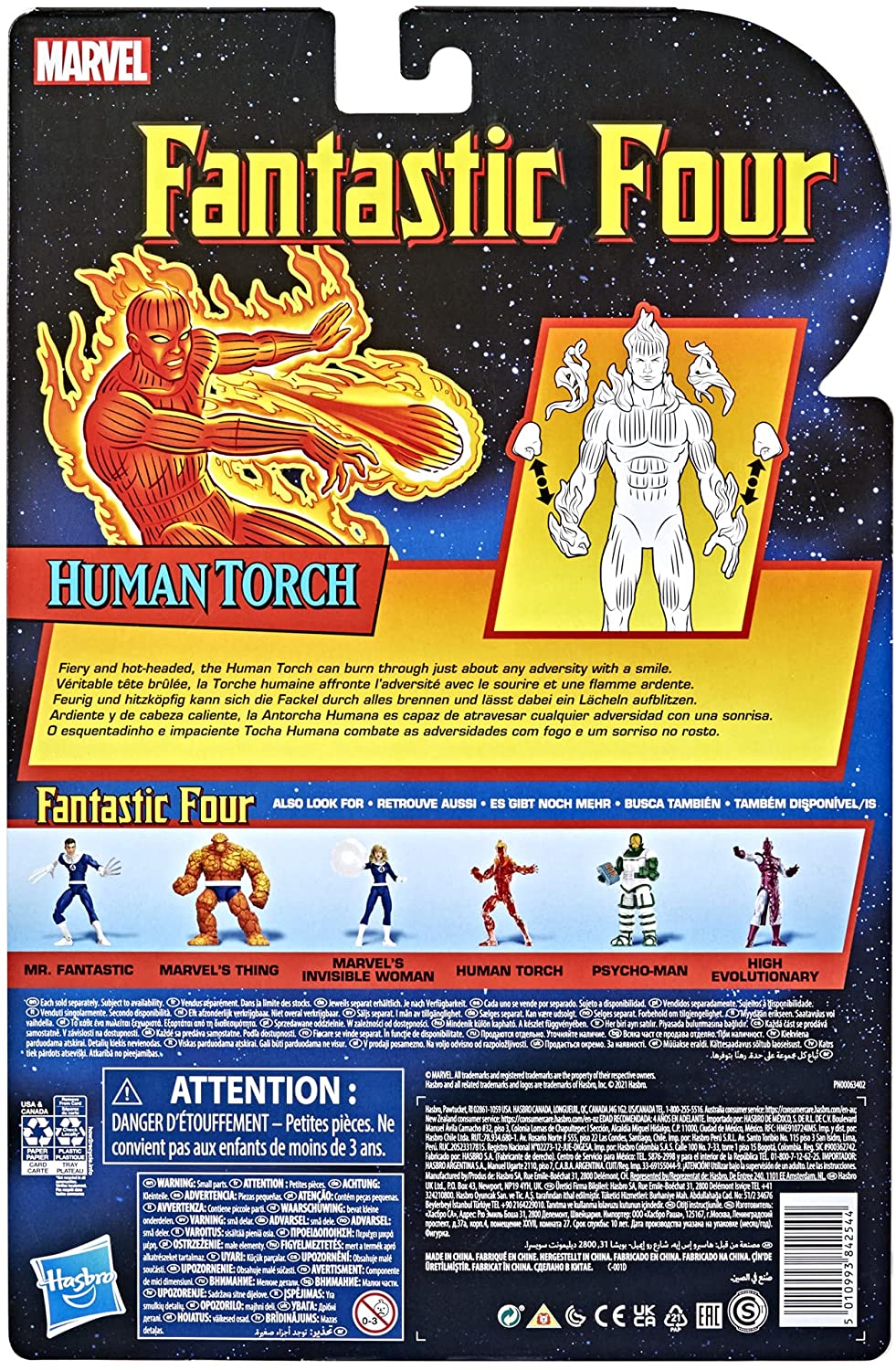 Marvel Hasbro Legends Series Retro Fantastic Four The Human Torch