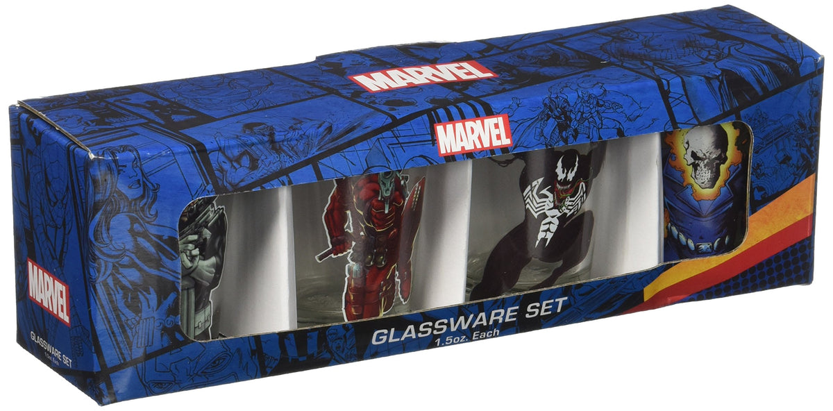 Marvel Villains Mini Glass Set, 4-Pack
