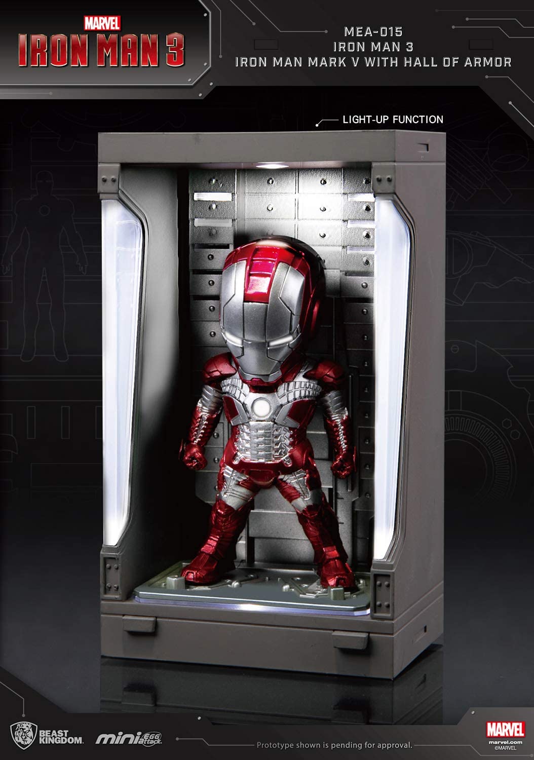 Mini Egg Attack Beast Kingdom MEA-015 Iron Man 3 Hall of Armor Mark V