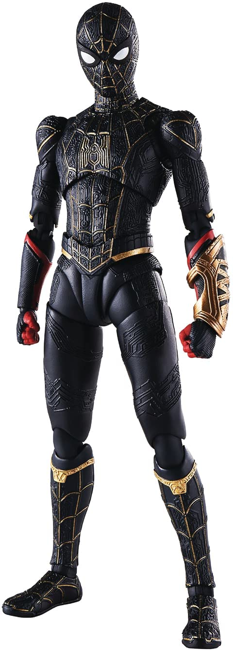 S.H Figuarts Marvel Spider Man No Way Home Black and Gold Suit