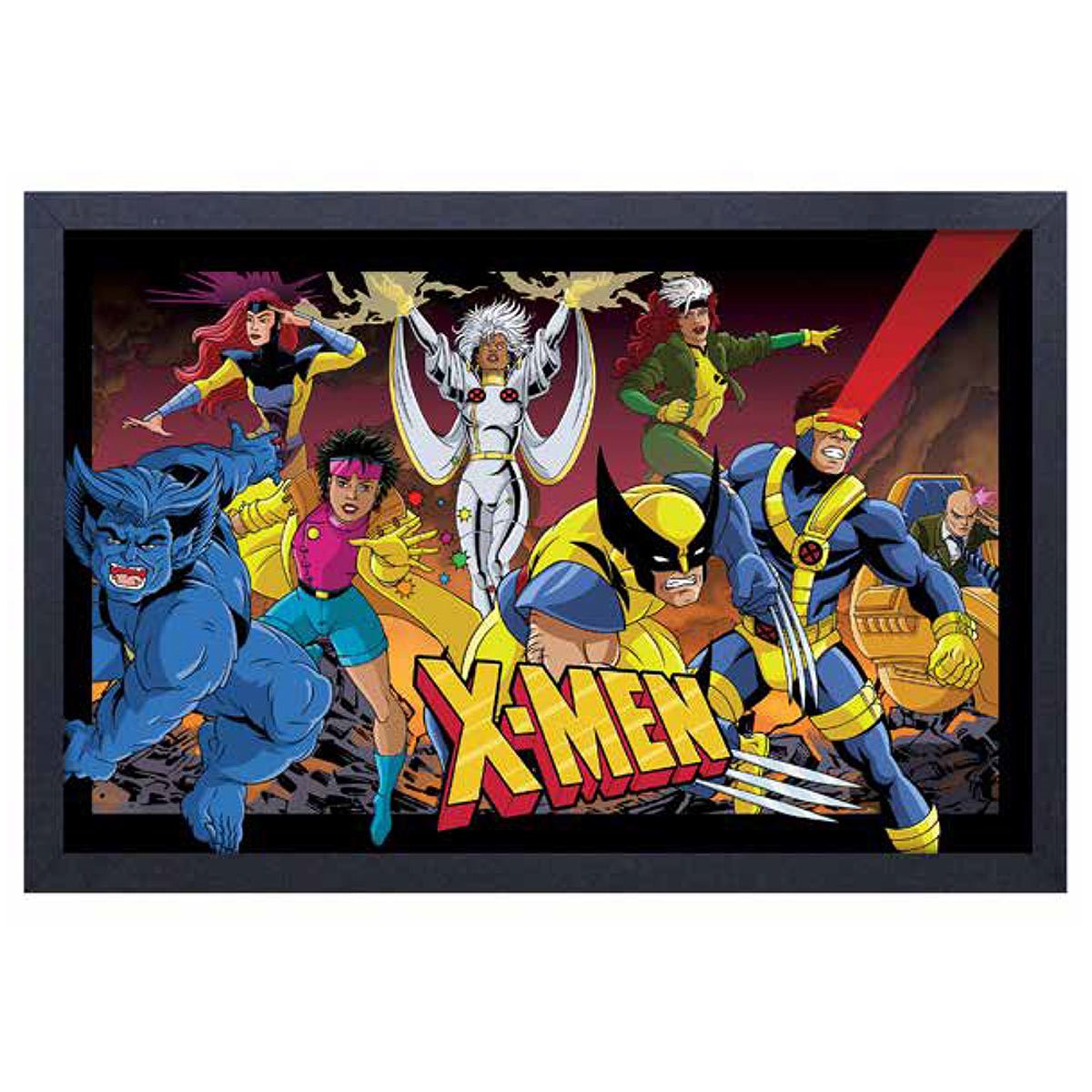X-Men Animated Series Group Framed Art Print